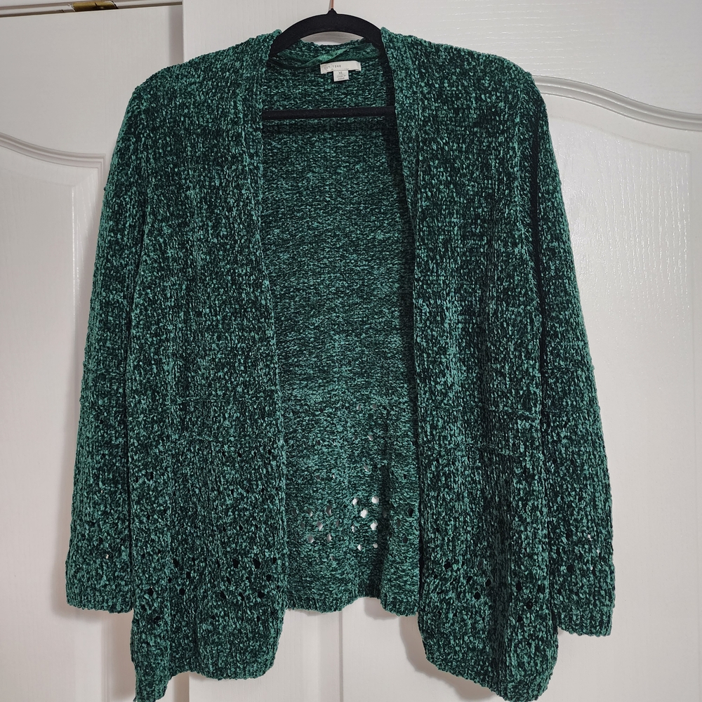Cato Teal Open-Front Cardigan